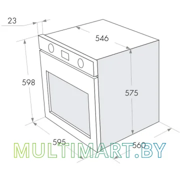 Газовый духовой шкаф MAUNFELD MGOGG.673RILB.TM картинка 7